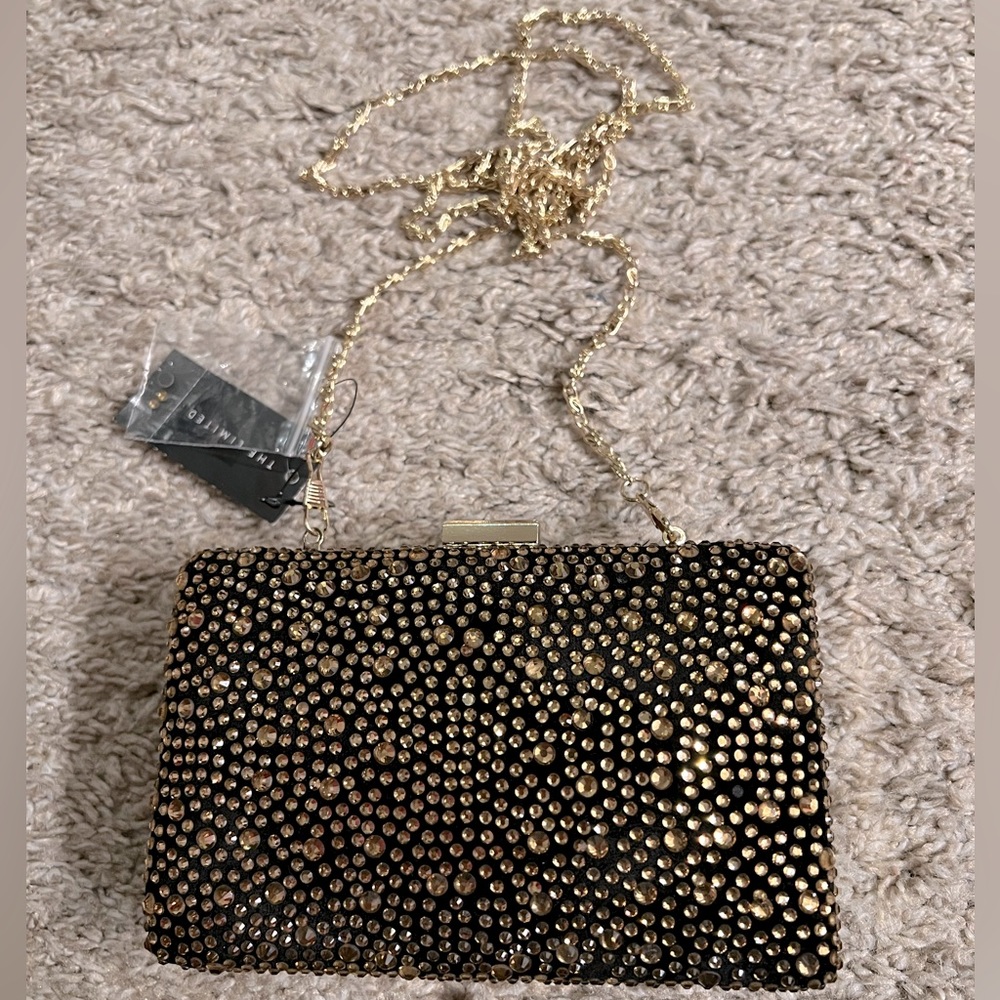 The Limited Rhinestone Velvet Crossbody Purse
